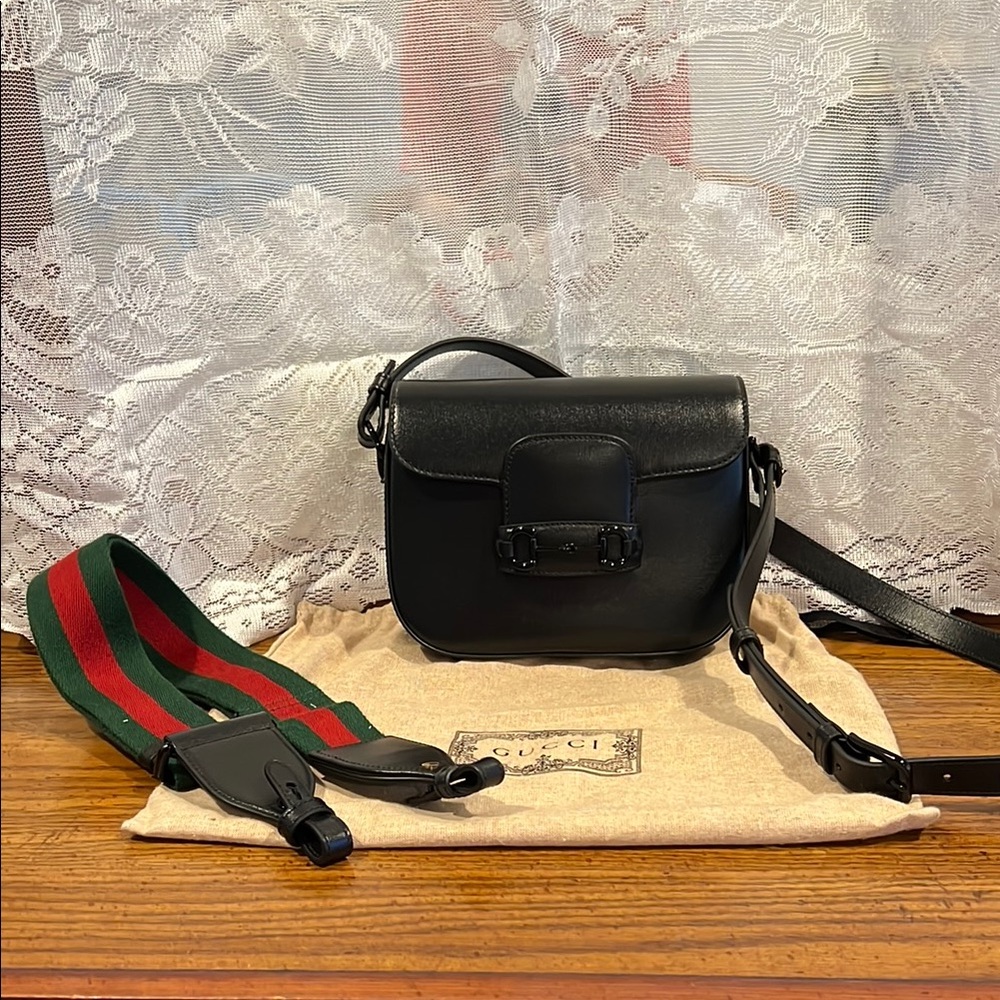 Gucci Black Leather Crossbody Bag
